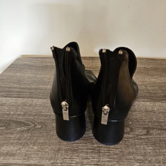 Ron White Ankle Booties Womens US 6 EUR 36  Black Peep Toe Chunky Block Heel Y2K - Picture 11 of 13